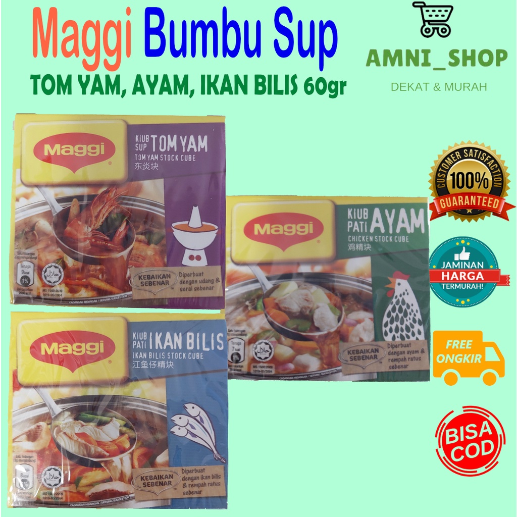 

MAGGI bumbu sup Tomyam Pati Ayam Ikan Bilis 60gr Malaysia