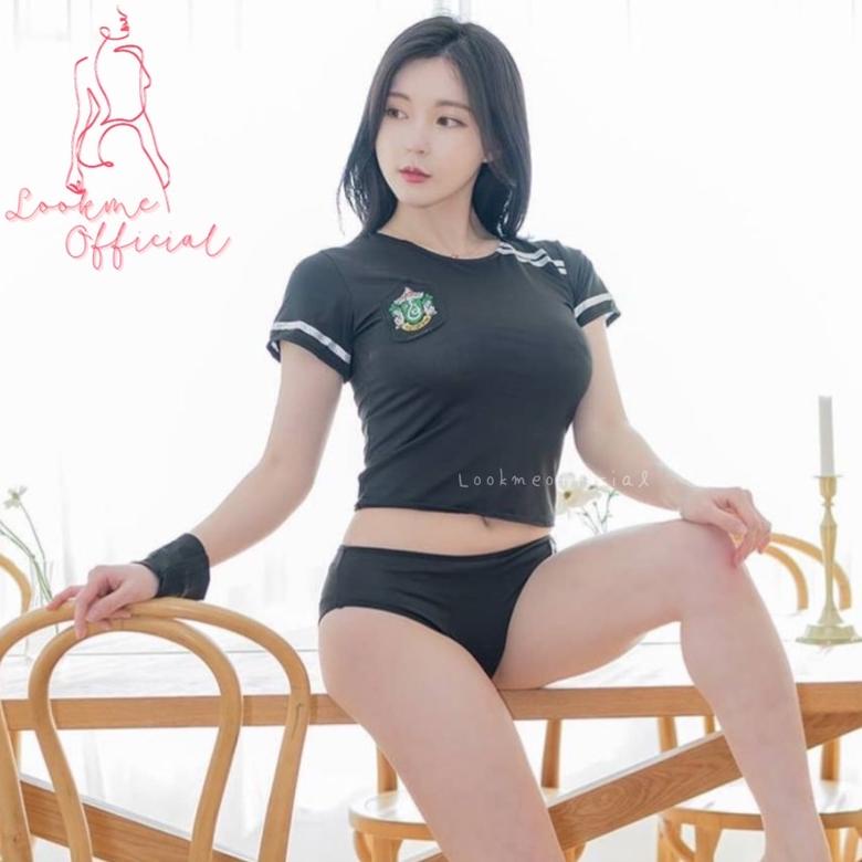 [KODE KHLOA] Yua Set Wanita Sexy Lingerie Seragam Sepak Bola Cosplay Pelajar Musim Panas Korean Styl