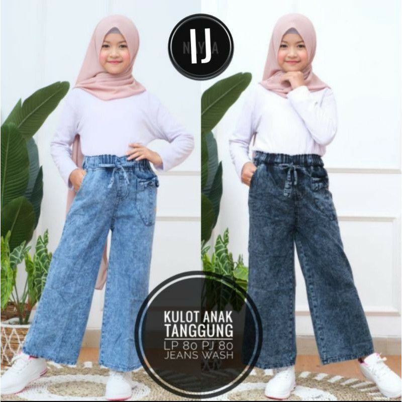 KULOT ANAK 6-14 TAHUN / KULOT JEANS ANAK PEREMPUAN / CELANA KULOT ANAK /