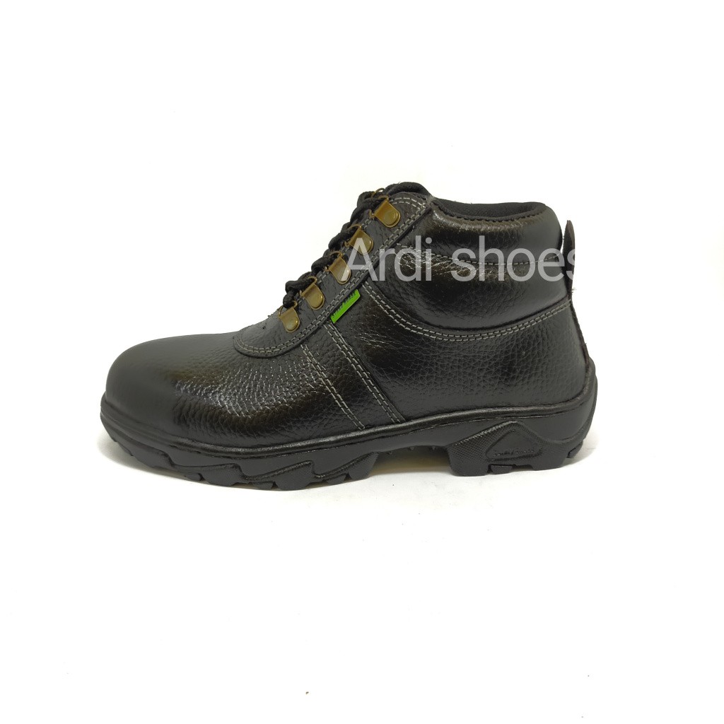 Sepatu Safety Boots Tali Pria Sepatu Sefty Cowok Sepatu kerja Septi Kulit Sapi Asli Ujung Besi 804