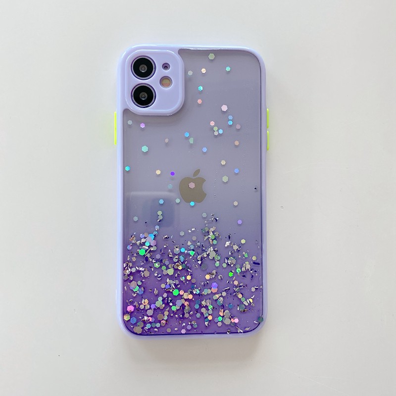 Case Transparan Foil Emas Untuk Iphone 11 Pro Max 7 8 Plus Se 2020 X Xs Max Xr