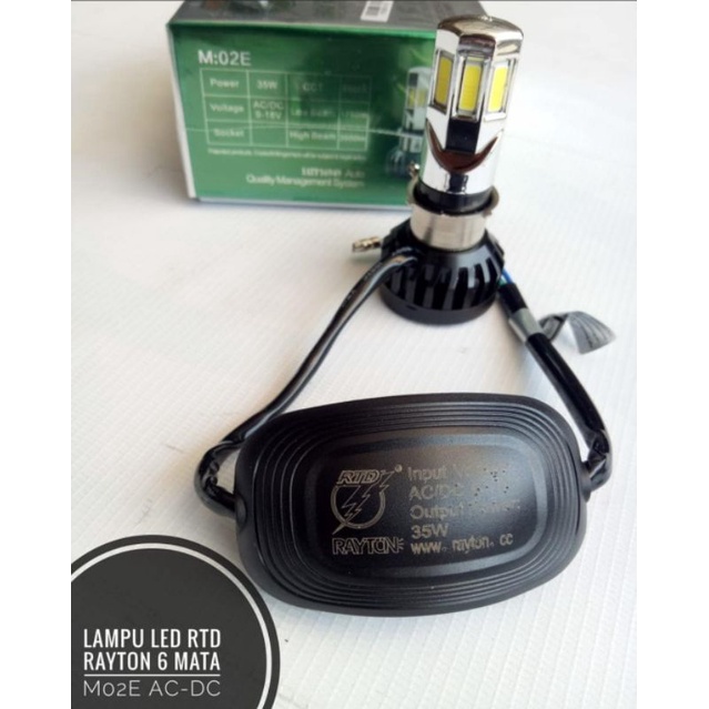 LAMPU UTAMA LED PLUS KIPAS UNTUK MOTOR DAN MOBIL 12 VOLT AC DC