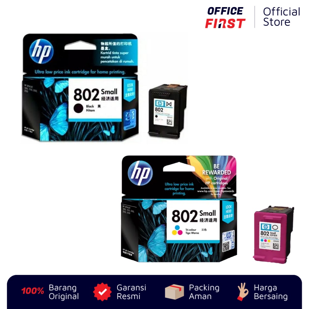 Tinta HP 802 Color Warna Small CH562ZZ / Deskjet 1000 2000 2050 etc