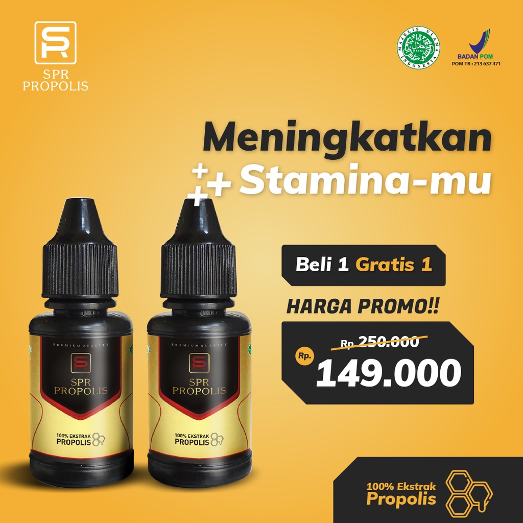 [BELI 1 GRATIS 1 isi Perpcs 15ML] SPR Propolis Original Herbal alami berkualitas