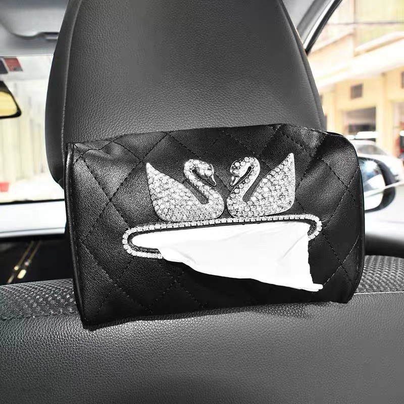 tempat tissue hook jok kotak tussue kecil Kotak Tempat Sarung Tisu Tissue Gantung Belakang Jok Sunvisor Mobil KULIT SINTENTIS