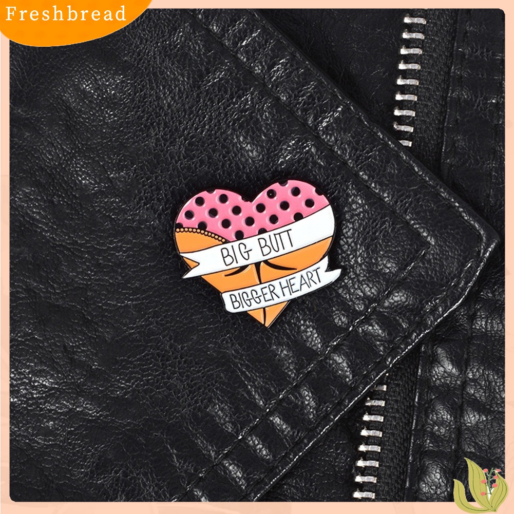 Terlaris Funny Big Butt Heart Enamel Brooch Pin Women Badge Backpack Coat Sweater Decor