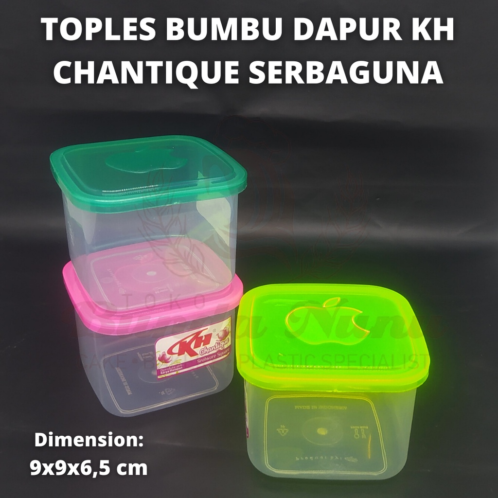 Toples Bumbu Dapur Toples Plastik Mini Kotak  KH Chantique Serbaguna