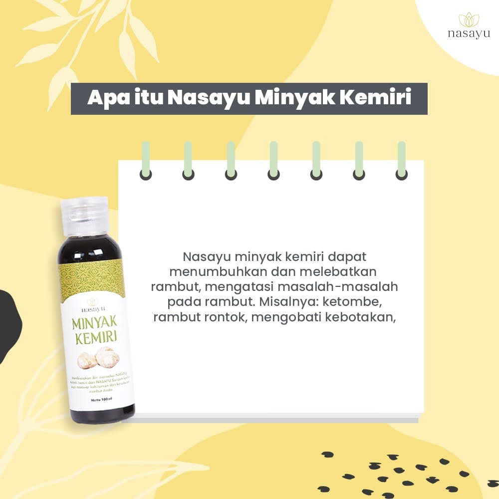 Nasayu Minyak Kemiri Saripati Kemiri Penyubur Rambut Penumbuh Rambut Bpom Shopee Indonesia