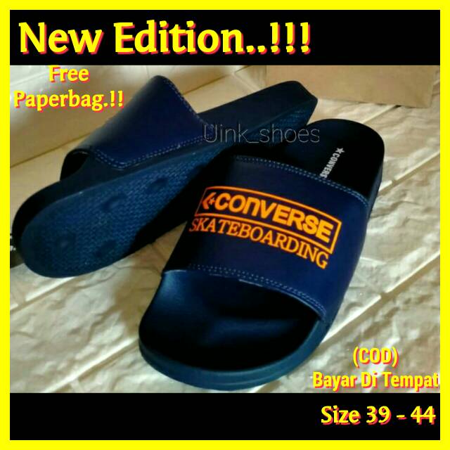 Sandal Converse Skateboarding Sandal Slide Pria Slip On