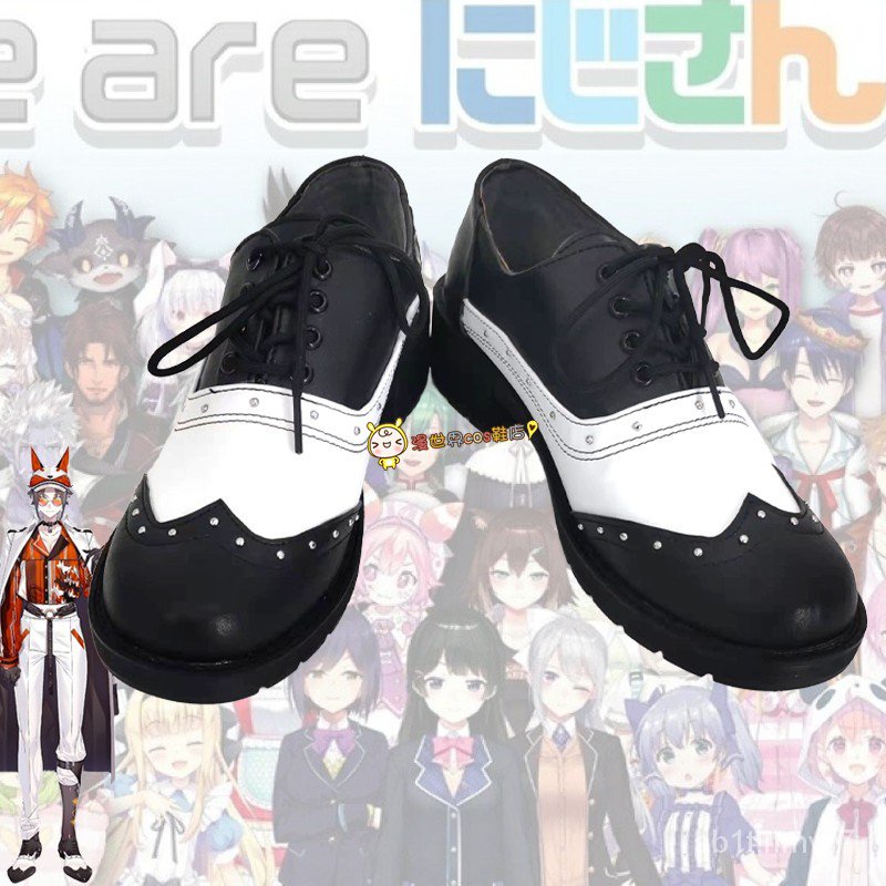 VTuber Hololive Luxiem Mysta Rias Cosplay Shoes FoxCarnival Boots PU Leather Shoes Custom Made