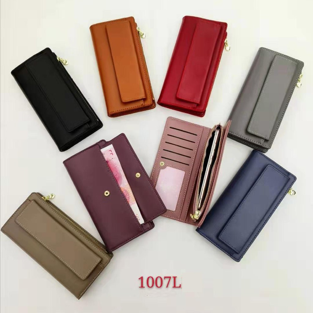 1007 [1007L] DOMPET LIPAT PANJANG WANITA BAHAN PU LEATHER BERKUALITAS GRADE A++ BISA COD - ercassia