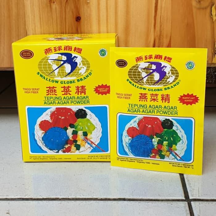 

1box isi 12sachet Agar - Agar Swallow Globe 7gr COKLAT BERKUALITAS