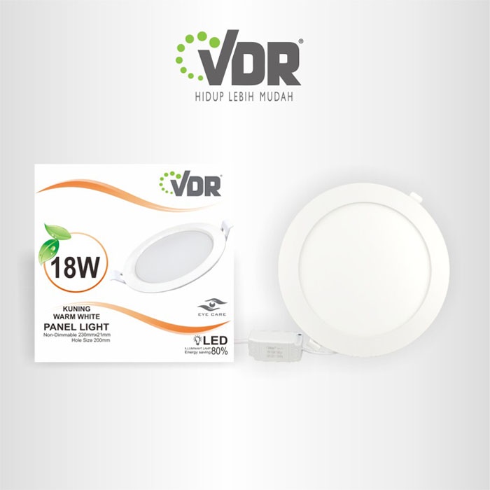 VDR LED Panel Light 18 Watt V-218-1PL Putih V-218-1PLW Kuning