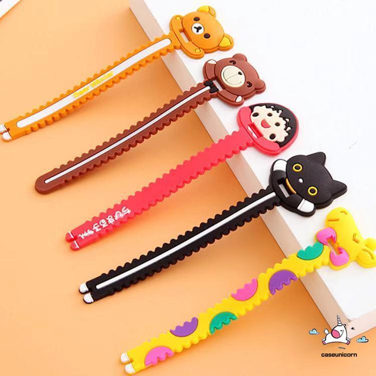 Klip Organizer Kabel Earphone / Charger Bentuk Kartun Lucu Bahan Silikon