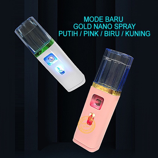 Mode Baru Gold Nano Spray Pelembab Wajah Handheld USB Semprotan Nano