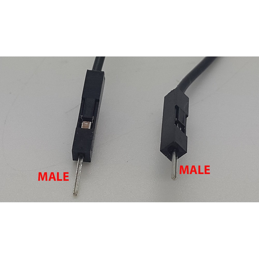 MALE + MALE Socket kabel 1 pin / Kabel jumper