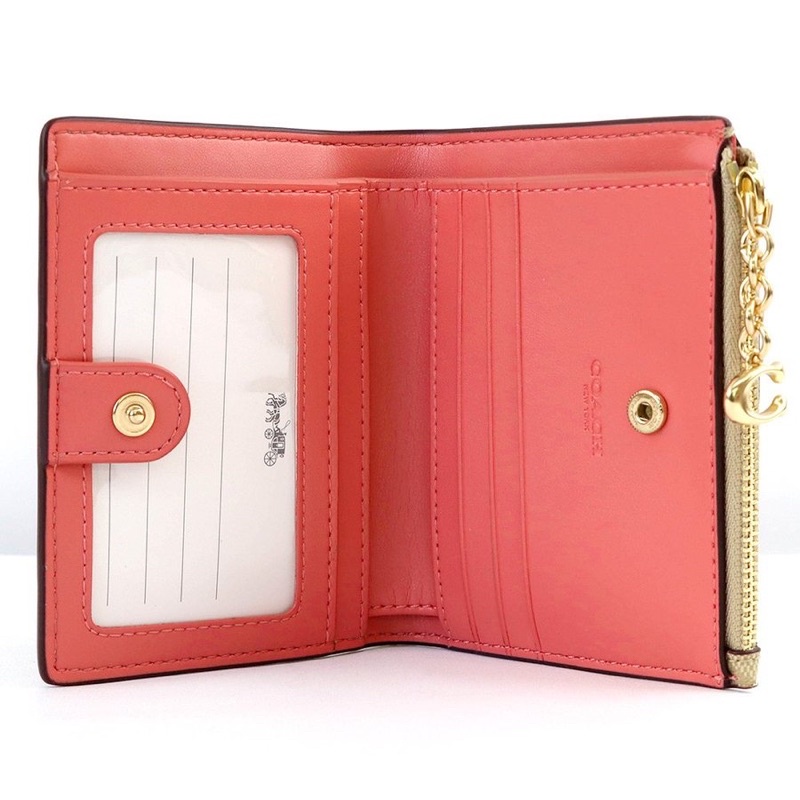 Coach Snap Card Case With Strawberry Print