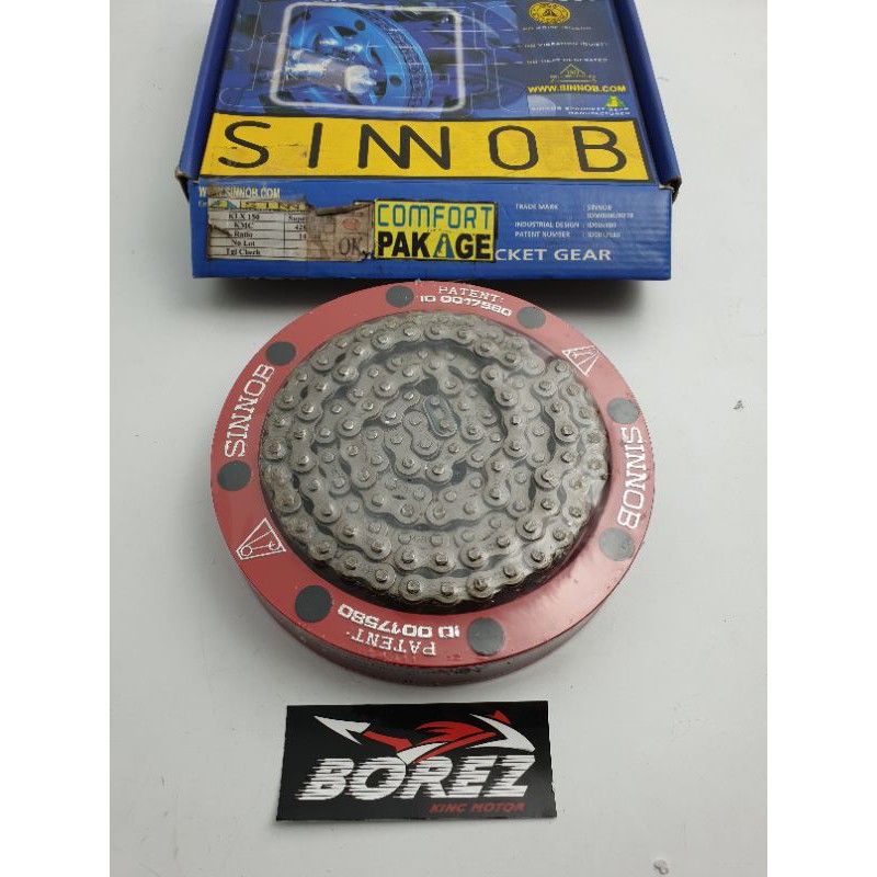 gear sinnob klx 150 red
