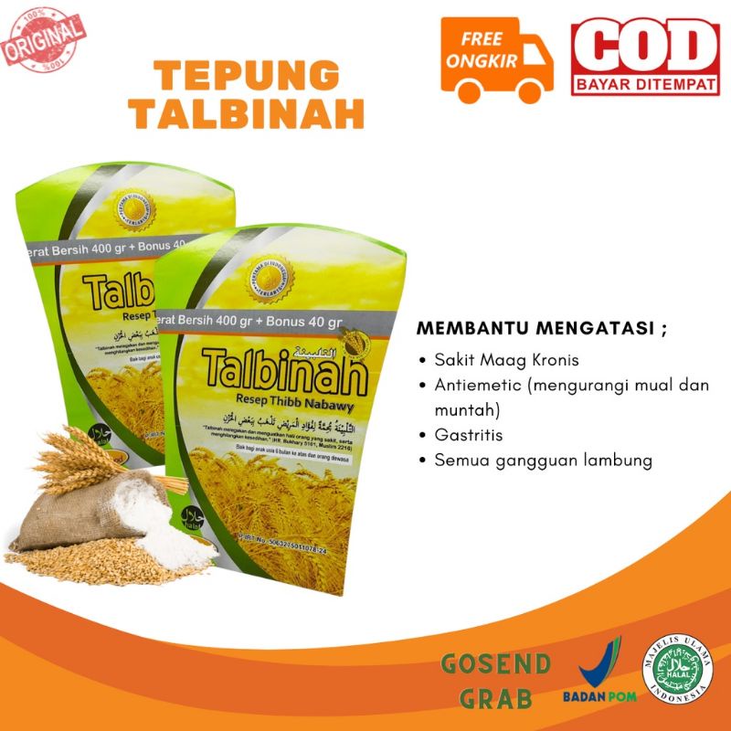 TALBINAH 400 gram Tepung Talbinah Terapi Maag - Asam Lambung - Pencernaan