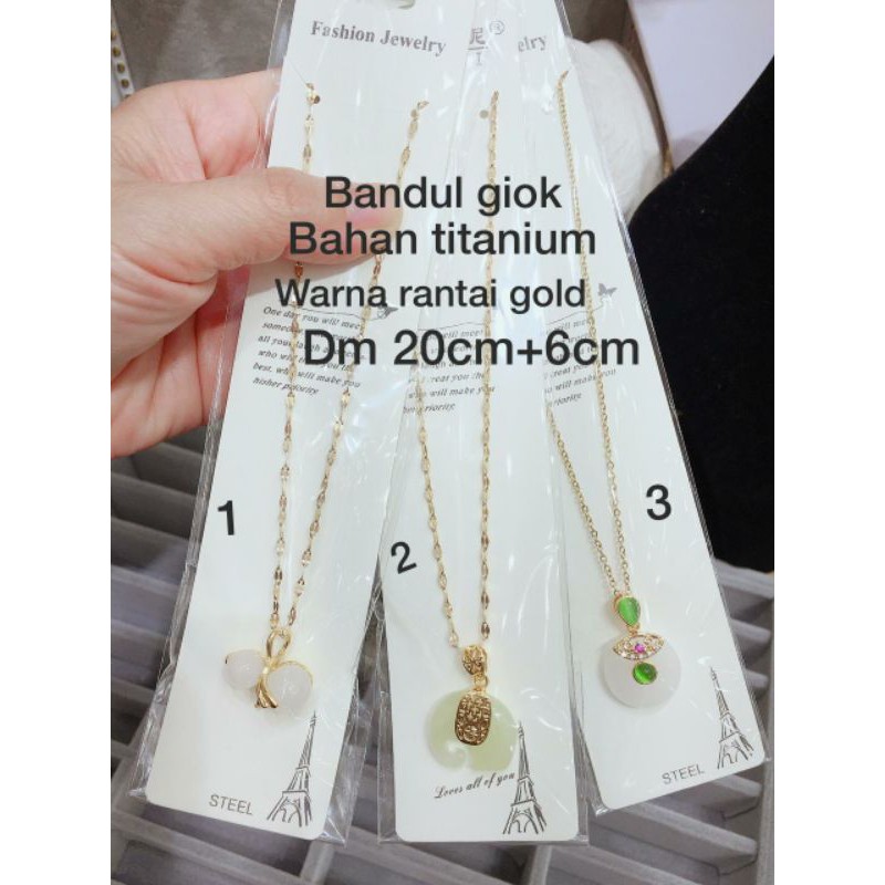 Kalung Titanium Asli gold Anti Karat Necklace Stainless Steel Premium Quality