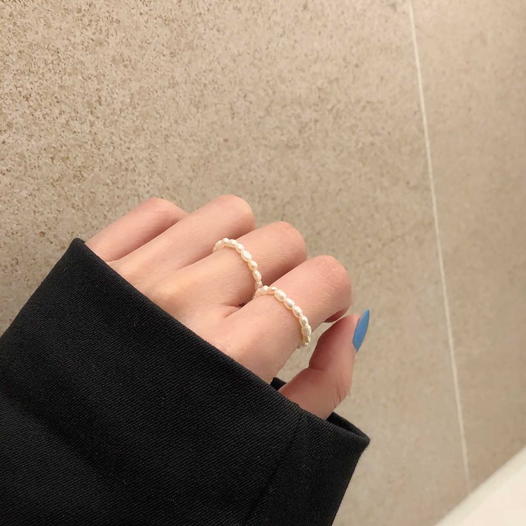 Hu Hu Hu Hu Hu Alat Bantu Pasang Kacamata♡ Perhiasan Cincin Tali Mutiara Imitasi Multi Manik-Manik Untuk Hadiah Wanita