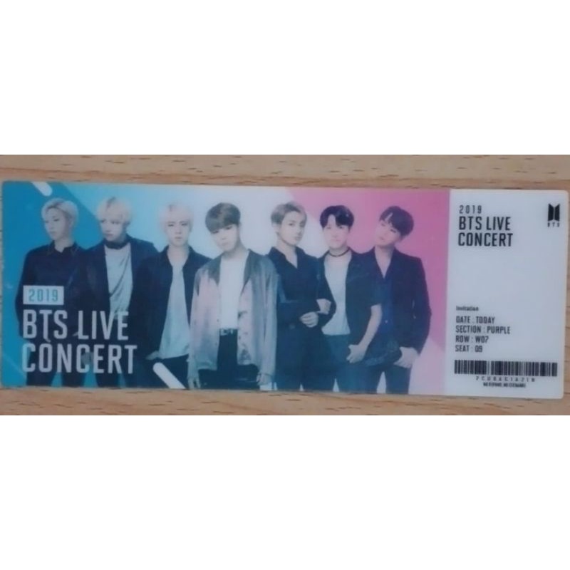 BTS Lenticular Ticket