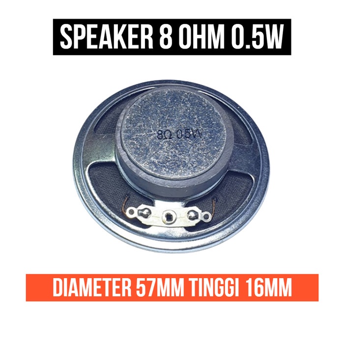 Speaker 8 Ohm 0.5W 0.5 W 1/2 WATT 8Ohm 57mm 57 mm Loudspeaker Loud