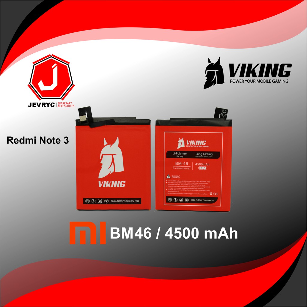 VIKING Baterai Xiaomi Redmi Note 3 - 3 Pro BM46