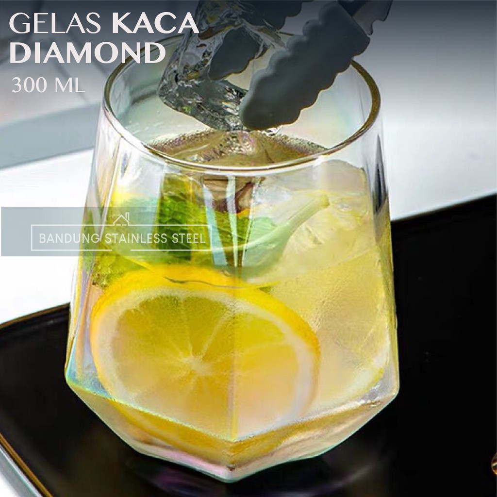 [VIRAL] gelas kaca 300ml mojito kopi teh jus cantik unik drinking glass