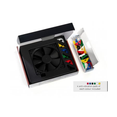 Coolerfan Noctua Chromax Swap Fan 12cm Black Fan With Multicolor Rubber - NF-F12 PWM CH.BK.S