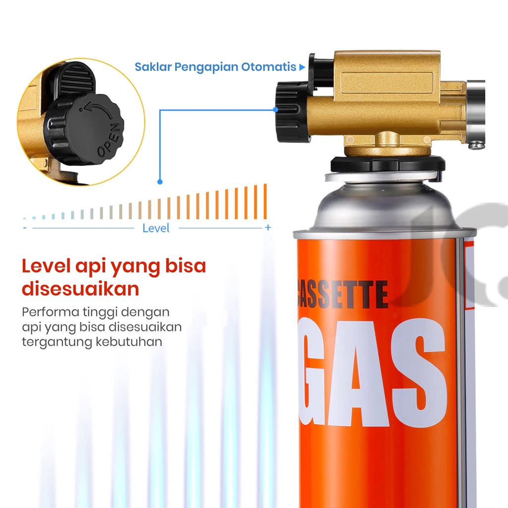 TORCH GAS / FLAME GUN PORTABLE PEMANTIK GAS ALUMINIUM SPACE ATOM M-60