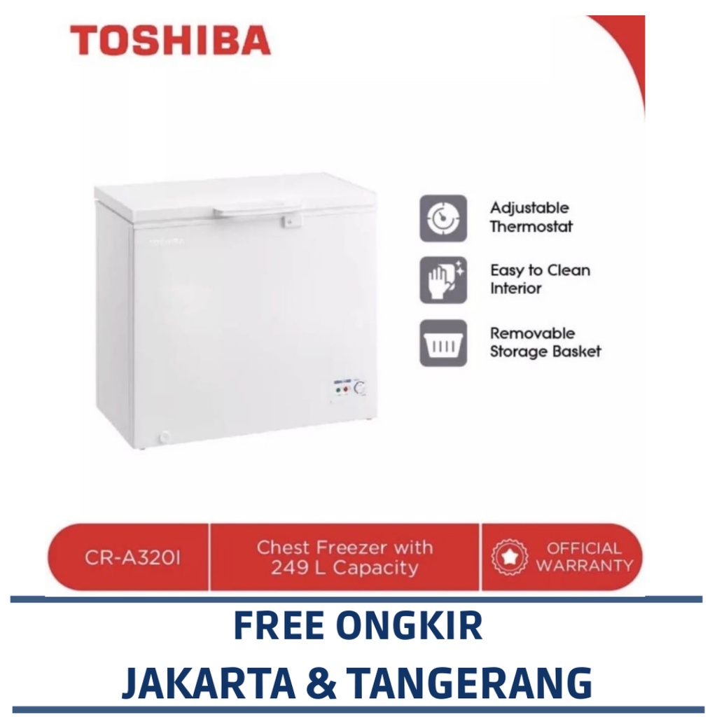 TOSHIBA CR-A320I CHEST FREEZER TOSHIBA 249 LITER