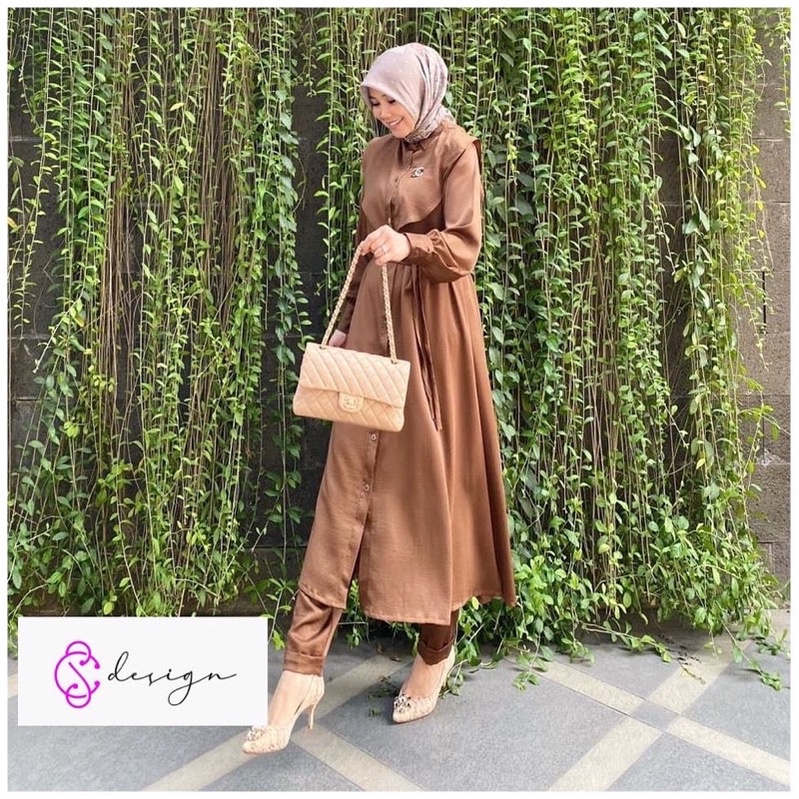 Setelan Celana Long Tunik Import