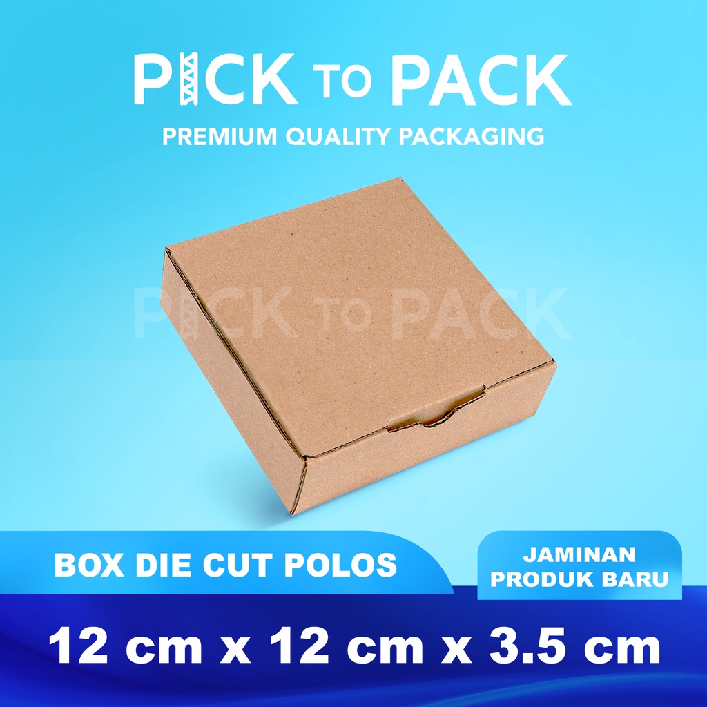 

Kardus Box Karton Die Cut 12X12X3.5 Polos - Baru - Murah