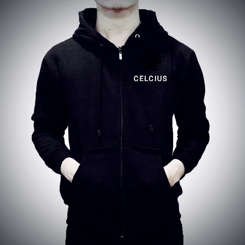 Celcius Zipper Hoodie Black