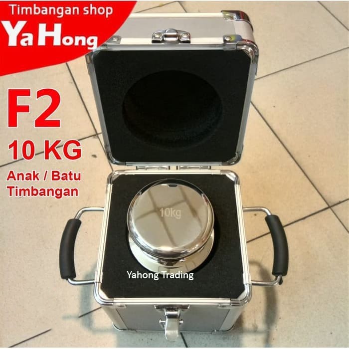Batu Timbangan Anak Timbangan Kalibrasi Bandul F2 10kg + Box
