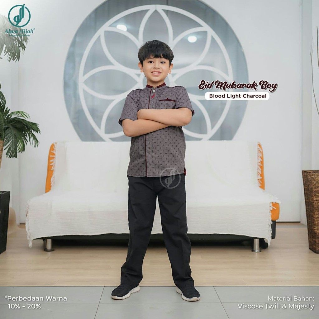 Baju Koko Anak Terbaru Alwa Hijab Original - Koko Anak Eid Mubarak Alwa Hijab ori- Koko Bayi