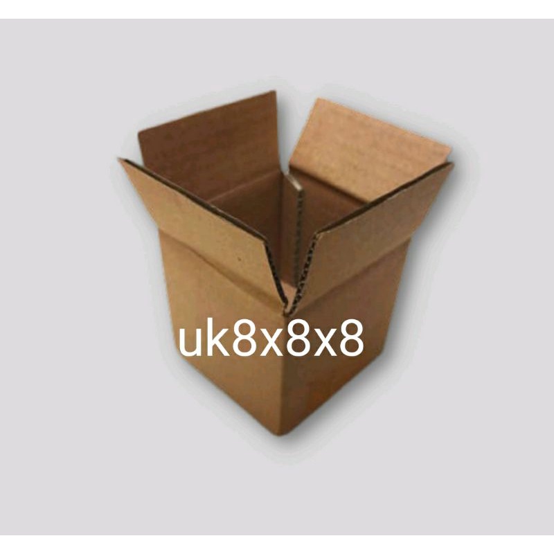 termurah kardus packing UK 8X8X8 DIECUT POLOS