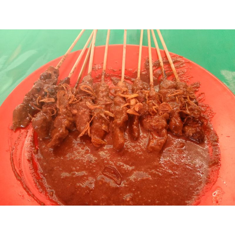 

sate ayam campur kulit