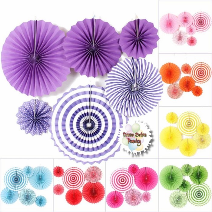 Paperfan / Paper Fan Flower Set 6in1