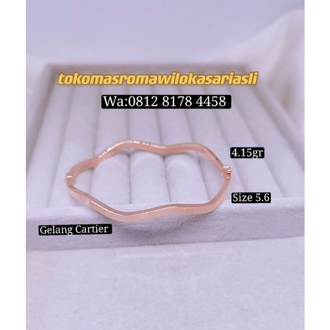 gelang tangan Cartier fashion terbaru kadar 750 %/17k-4.15gr