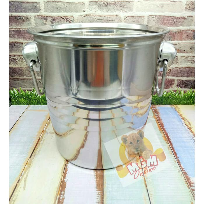 5.0L Tempat es batu ember Stainless - Ice bucket stainless lebar 21cm