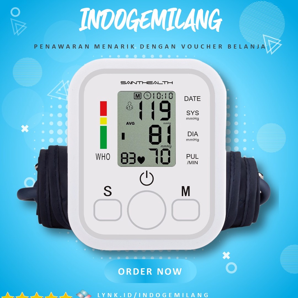 Alat Pengukur Tensi Tekanan Darah Tensimeter Digital TL03 Model Omron Cek Tes Ukur Tensi Darah