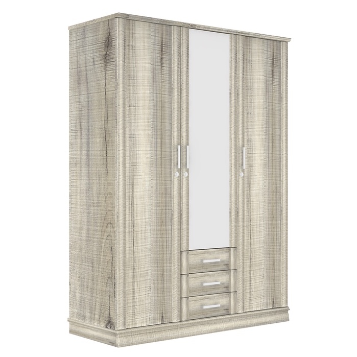 EXPO Lemari Pakaian 3 Pintu LP-158N Pintu Kaca Cermin - Lemari Baju 3 Pintu Murah - Medan