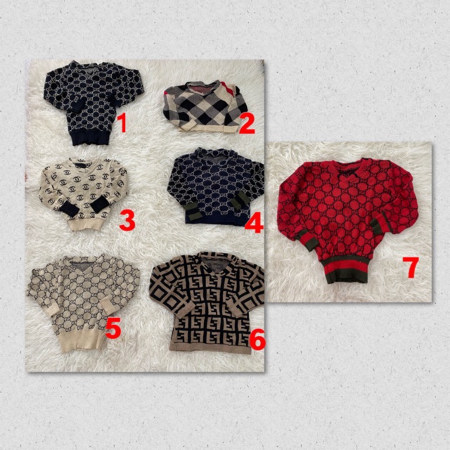 Sweater gucci anak 0-1 tahun chanel,burberry