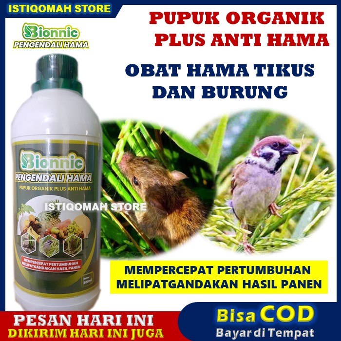 BIONNIC 500ml Obat Tikus Paling Ampuh Buat Di Sawah - Obat Tikus Paling Ampuh Kering Tidak Bau - Obat Tikus Paling Ampuh Semprot - Obat Tikus Sawah Pengusir Tikus Di Sawah - Racun Tikus Super Ampuh Mati Di Tempat - Racun Tikus Untuk Padi Sawah BIONIC