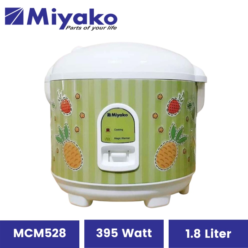 Rice Cooker Miyako MCM528 | Penghangat Penanak Nasi Magic Com Kom MCM 528 Resmi Magicom Magickom Mejikom