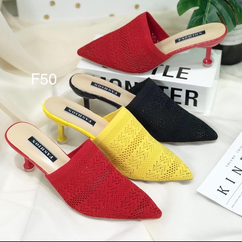 Sepatu mid heels F50