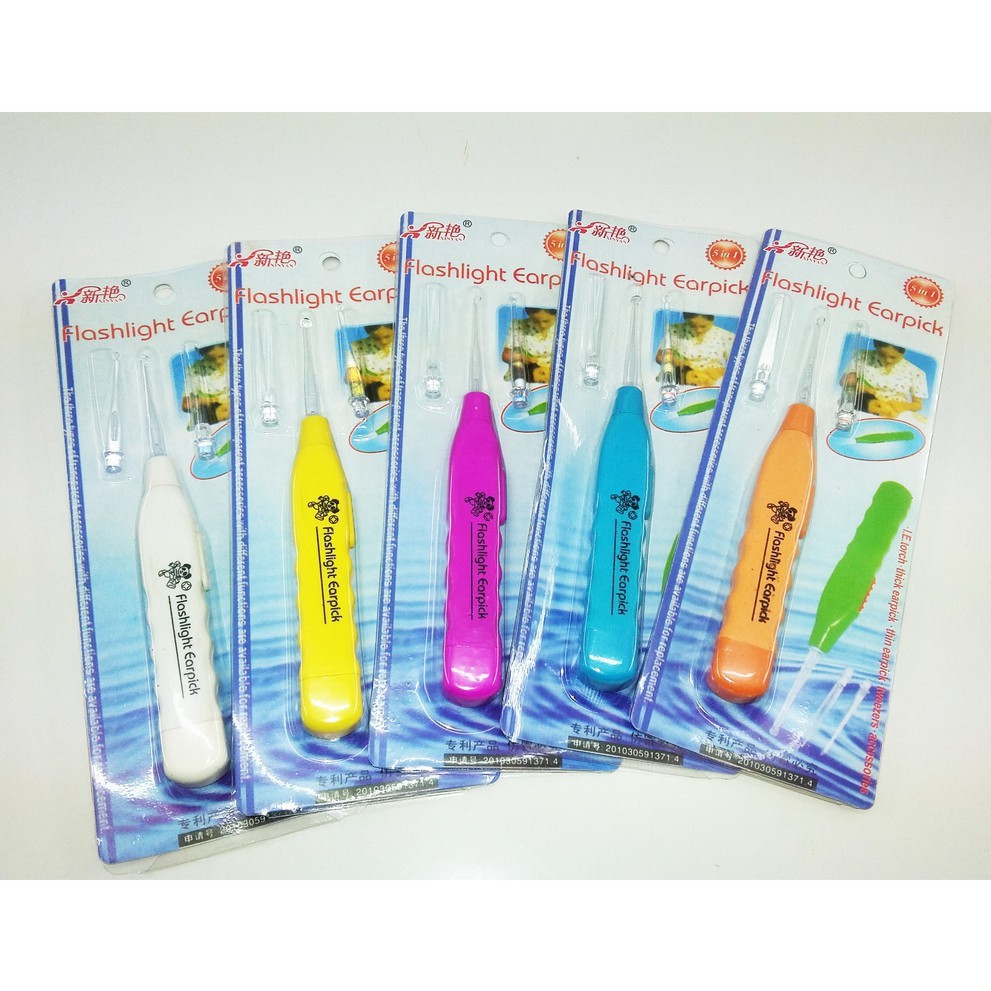 [NEW] Korek Kuping Senter Led Nyala Earpick Lash Light Lampu anak (warna Random)