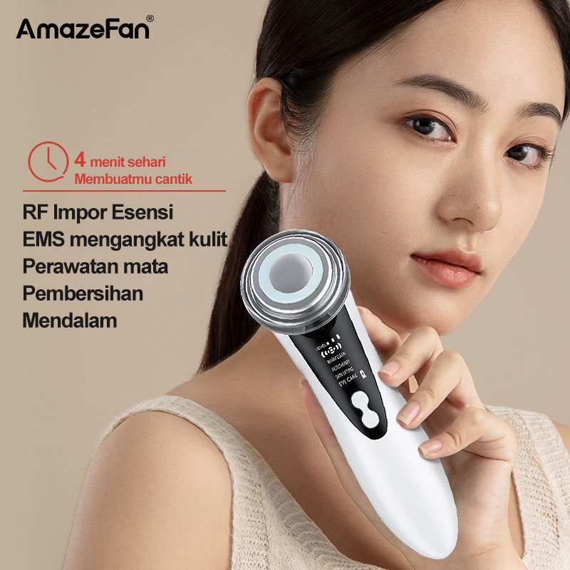 AmazeFan setrika wajah Anti Anging alat pengecil poripori wajah ion pijat face roller massager